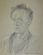 Erich Kliefert, Selbstporträt, 1946, Bleistift auf Papier (Foto: Koserower Kunstsalon)